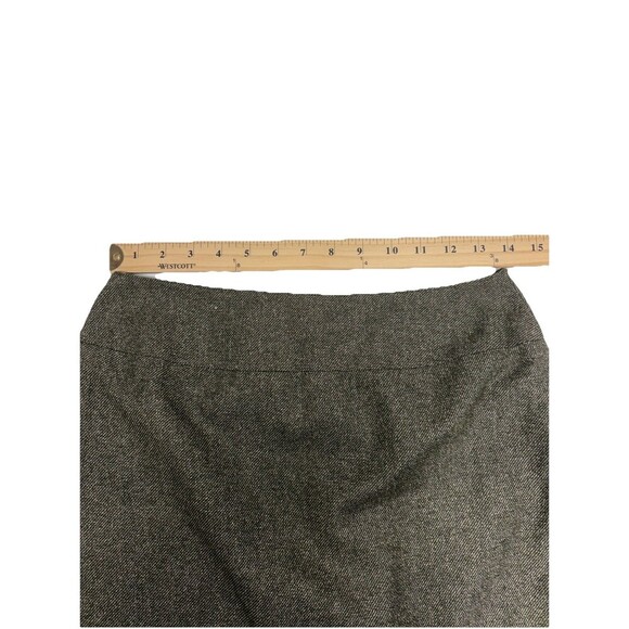 Talbots Vintage Green Tweed Wool Silk Blend Pencil Skirt Back zip above knee USA - Picture 7 of 10